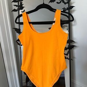Miss Selfridge Bright Orange Bodysuit – Size US 8 / UK 12